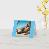 Bigfoot Op het strand Kaart (Gele Bloem)