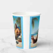 Bigfoot Op het strand Papieren Bekers (Links)