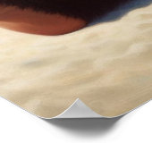 Bigfoot Op het strand Poster (Hoek)