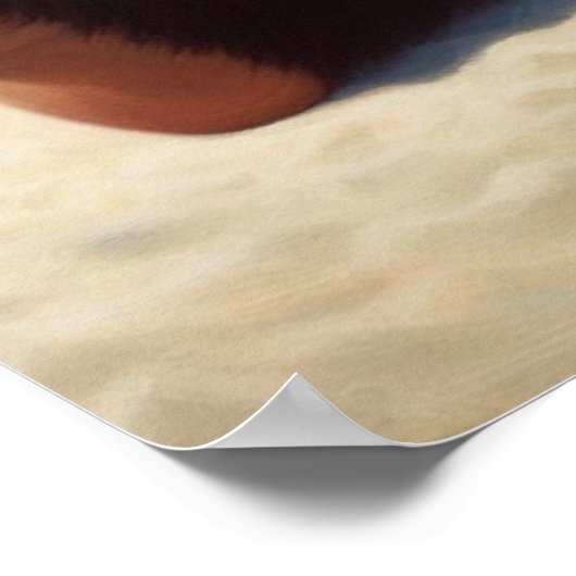 Bigfoot Op het strand Poster (Hoek)