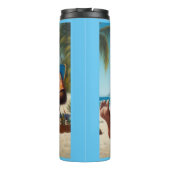 Bigfoot Op het strand Thermosbeker (Achterkant)