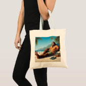 Bigfoot Op het strand Tote Bag (Voorkant (product))