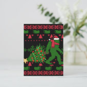 Bigfoot op messing background briefkaart (Staand voorkant)