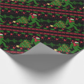 Bigfoot op messing background cadeaupapier (Hoek)