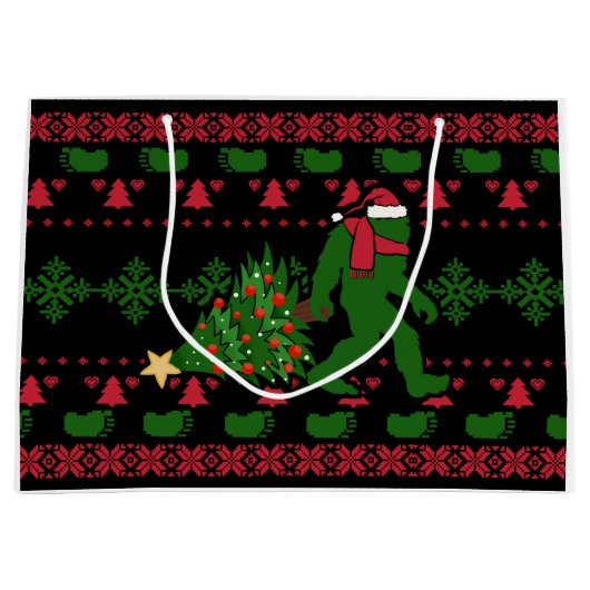 Bigfoot op messing background groot cadeauzakje (Voorkant)