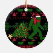 Bigfoot op messing background keramisch ornament (Achterkant)