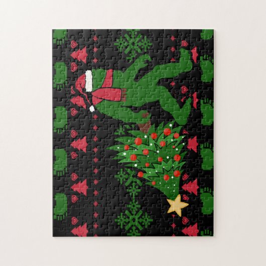 Bigfoot op messing background legpuzzel (Verticaal)