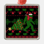 Bigfoot op messing background metalen ornament (Voorkant)
