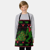 Bigfoot op messing background schort (Gedragen)