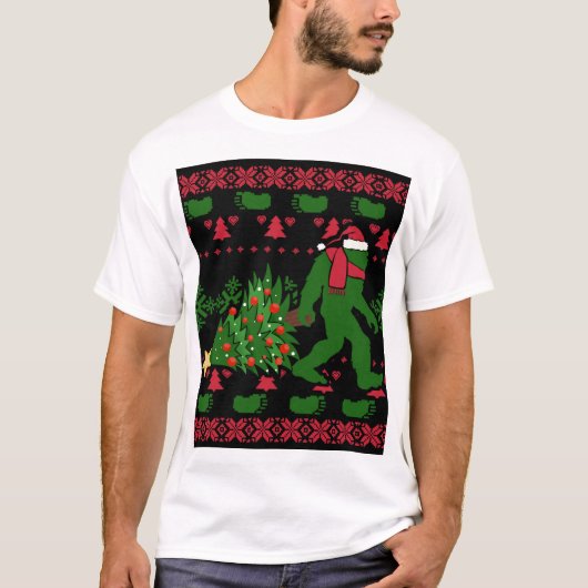 Bigfoot op messing background t-shirt (Voorkant)
