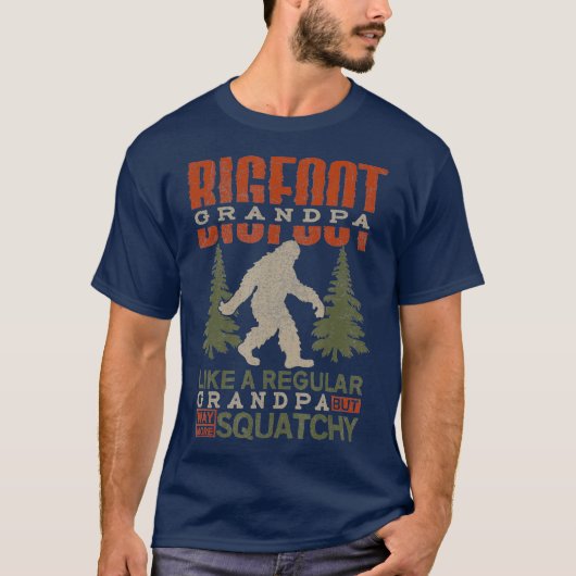Bigfoot Opa Regular Grampy Sasquatch Mannen T-shirt (Voorkant)