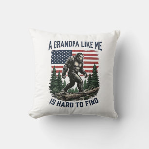 Bigfoot Opa Vintage Amerikaanse Vlag Shirt Ontwerp Kussen