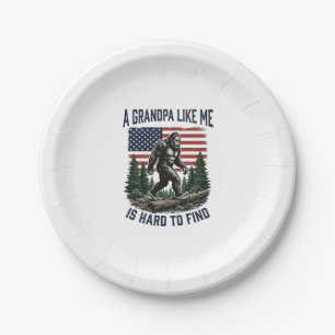 Bigfoot Opa Vintage Amerikaanse Vlag Shirt Ontwerp Papieren Bordje
