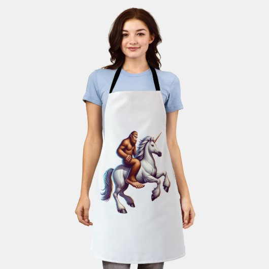 Bigfoot paardrijden Eenhoorn Schort (Gedragen)