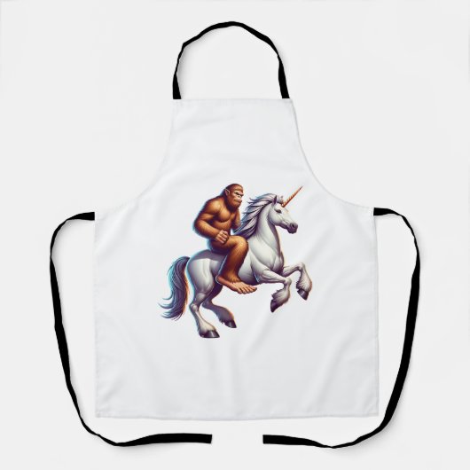 Bigfoot paardrijden Eenhoorn Schort (Voorkant)