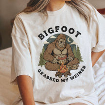 Bigfoot Pakte Mijn Wiener Kampvuur Kamperen Sasqua