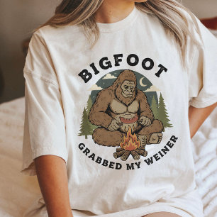 Bigfoot Pakte Mijn Wiener Kampvuur Kamperen Sasqua Tri-Blend Shirt
