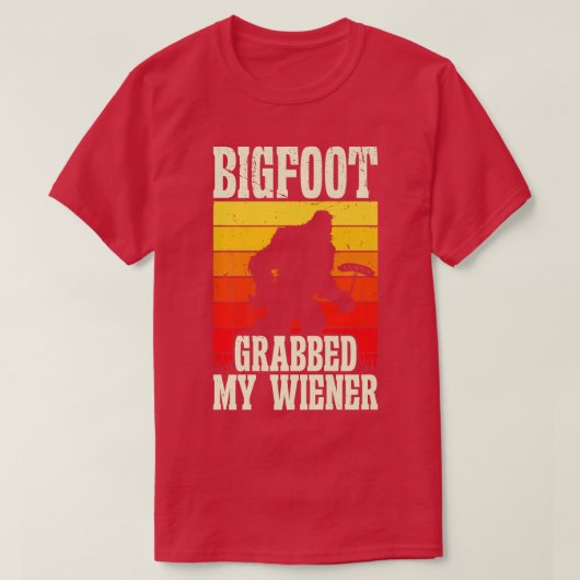 Bigfoot pakte mijn Wiener Retro Humor Premium T-shirt (Design voorkant)