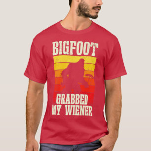 Bigfoot pakte mijn Wiener Retro Humor Premium T-shirt