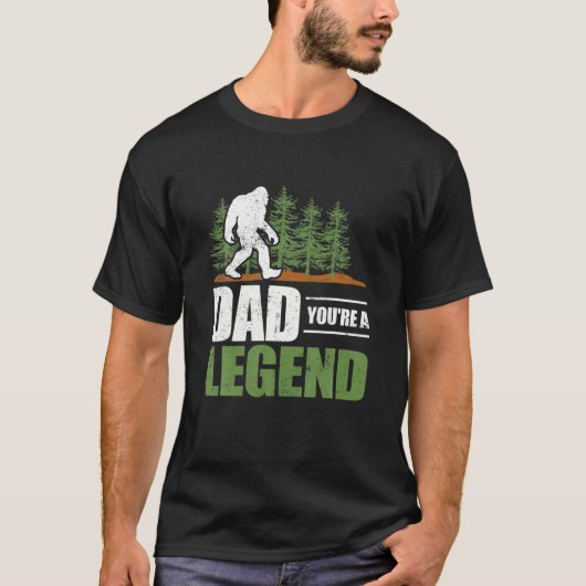 Bigfoot Pap Je bent een Legend Funny Sasquatch Bel T-shirt (Voorkant)