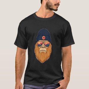 Bigfoot Papa Beanie Zonnebril Berg Zonsondergang J T-shirt