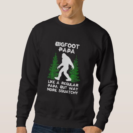 Bigfoot Papa Funny Sasquatch Gift Tee Shirt (Voorkant)