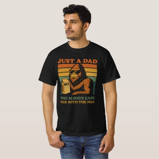 Bigfoot Papa is gewoon een vader die altijd terugk T-shirt (Voorkant volledig)