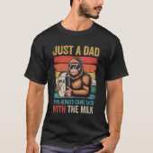 Bigfoot Papa is gewoon een vader die altijd terugk T-shirt (Voorkant)