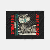 Bigfoot papa met de melk grappige vaderdag fleece deken (Voorkant (Horizontaal))