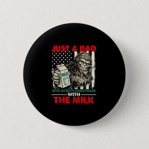 Bigfoot papa met de melk grappige vaderdag ronde button 5,7 cm