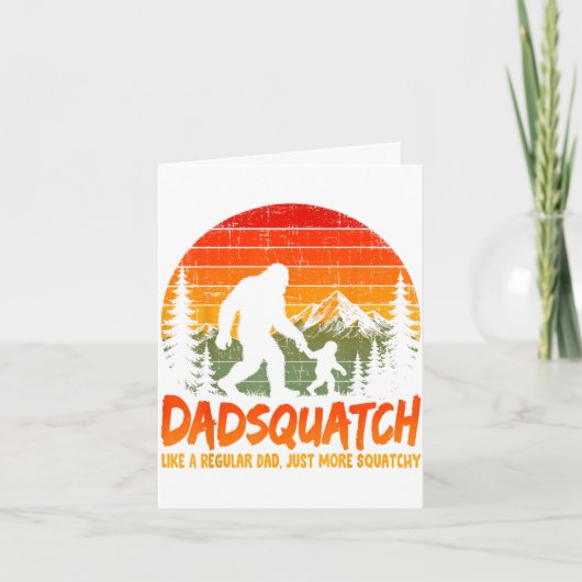 Bigfoot papa vadersasquatch als een gewone vader v kaart (Voorkant)