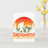 Bigfoot papa vadersasquatch als een gewone vader v kaart (Gele Bloem)