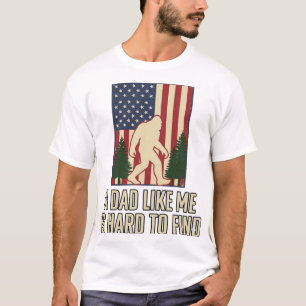 Bigfoot Papa Vintage Amerikaanse Vlag Shirt Ontwer