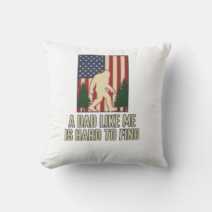 Bigfoot Papa Vintage Amerikaanse Vlag Shirt Ontwer Kussen