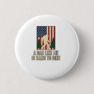 Bigfoot Papa Vintage Amerikaanse Vlag Shirt Ontwer Ronde Button 5,7 Cm