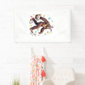 Bigfoot Pasen Dag Grappige Sasquatch Knuffel Konij Spandoek (Insitu)