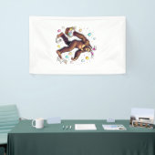 Bigfoot Pasen Dag Grappige Sasquatch Knuffel Konij Spandoek (Beurs)