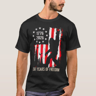 Bigfoot Patriottisch 250 Jaar Vrijheid Amerikaans  T-shirt
