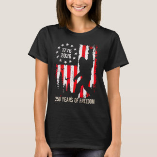 Bigfoot Patriottisch 250 Jaar Vrijheid Amerikaans  T-shirt