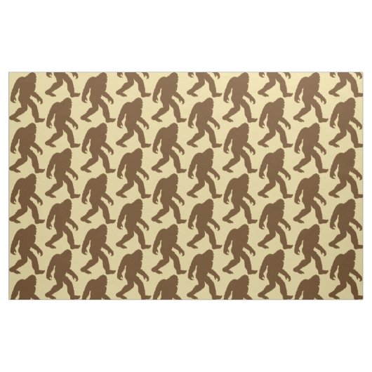 Bigfoot-patroon beige stof (Fat Quarter)