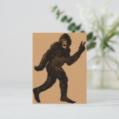 Bigfoot Peace Sign Briefkaart (Staand voorkant)