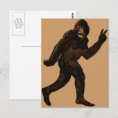 Bigfoot Peace Sign Briefkaart (Voorkant / Achterkant)