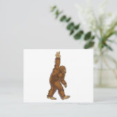 Bigfoot Peace Sign Briefkaart (Staand voorkant)