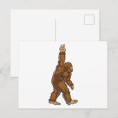 Bigfoot Peace Sign Briefkaart (Voorkant / Achterkant)