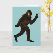Bigfoot Peace Sign Kaart (Gele Bloem)