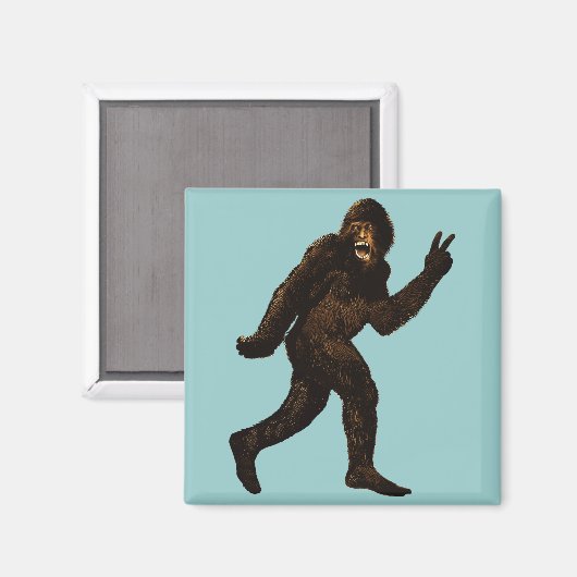 Bigfoot Peace Sign Magneet (Voorkant / Achterkant)