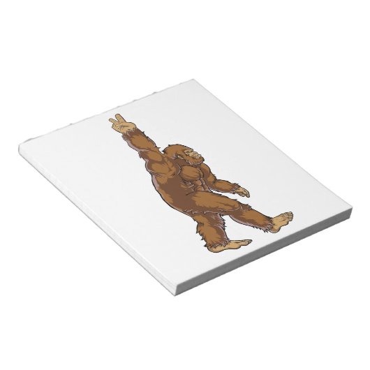 Bigfoot Peace Sign Notitieblok (Schuin)
