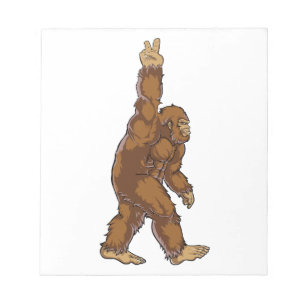 Bigfoot Peace Sign Notitieblok