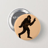 Bigfoot Peace Sign Ronde Button 5,7 Cm (Voorkant /achterkant)