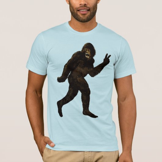 Bigfoot Peace Sign T-shirt (Voorkant)
